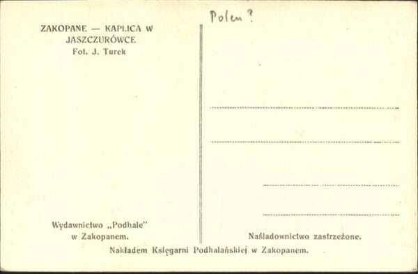 Zakopane Kaplica Jaszczurowce – Bild 2