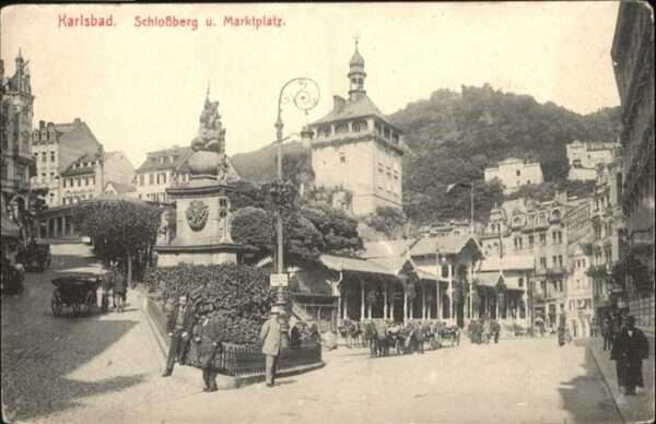 Karlsbad Eger Karlsbad Schlossberg Marktplatz  Kutsch