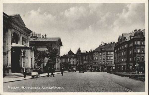 Teschen Oberschlesien Bahnhogstrasse
