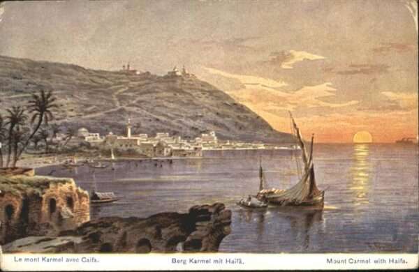 Haifa Mont Karmel Berg Mount Künstler F. Perl