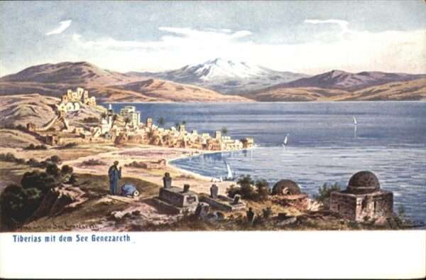 Tiberias See Genezareth Gennesaret Künstler F. P