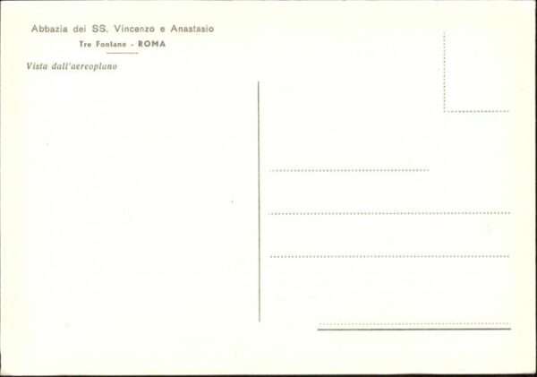 Rom Roma Roma Abbazia Vincenzo Anastasio Flieger – Bild 2