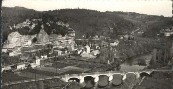 Les Eyzies-de-Tayac-Sireuil Fliegeraufnahme Brücke
