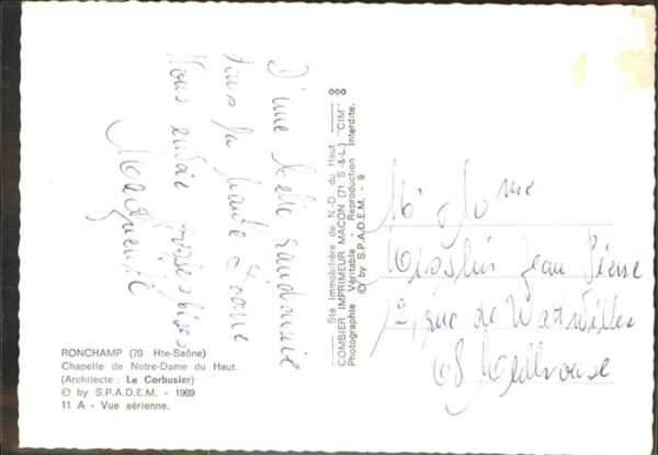 Ronchamp Cahpelle Notre Dame Fliegeraufnahme – Bild 2