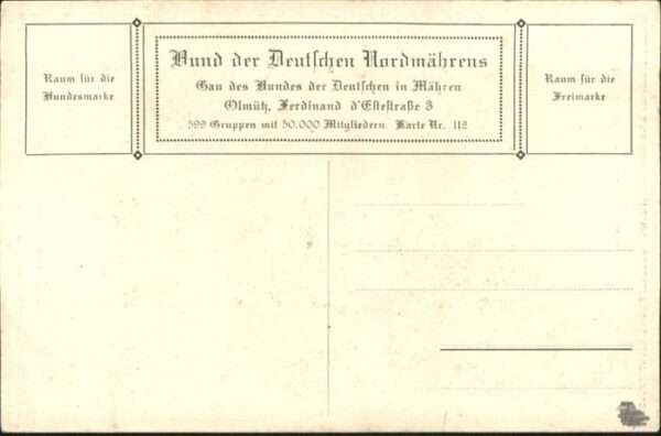 BDD Nordmaehren Karte Nr. 112 Schwarz-Rot-Gold – Bild 2