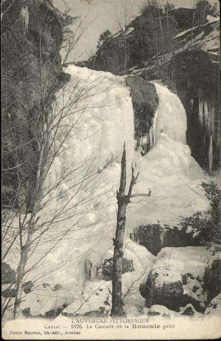 Auvergne Region La Cascade de la Roucole gelee