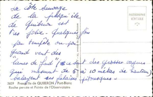 Quiberon Morbihan Port-Blanc Roche percee Pointe de l'Obs – Bild 2