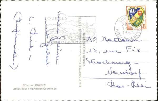 Lourdes Hautes Pyrenees La Basilique et la Vierge Couronnee – Bild 2
