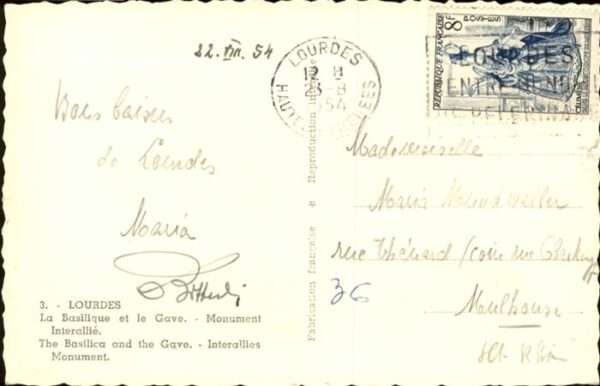 Lourdes Hautes Pyrenees La Basilique et la Gave Monument Intera – Bild 2