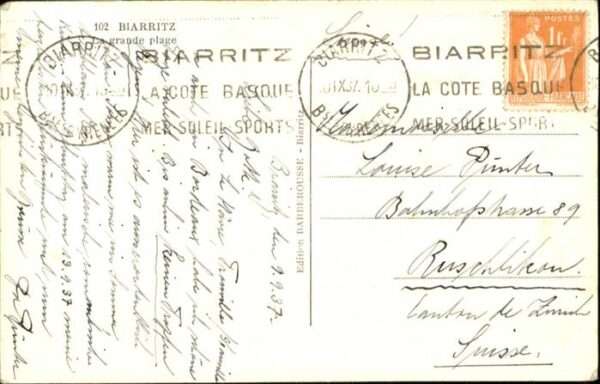 Biarritz Pyrenees Atlantiques La grande Plage – Bild 2