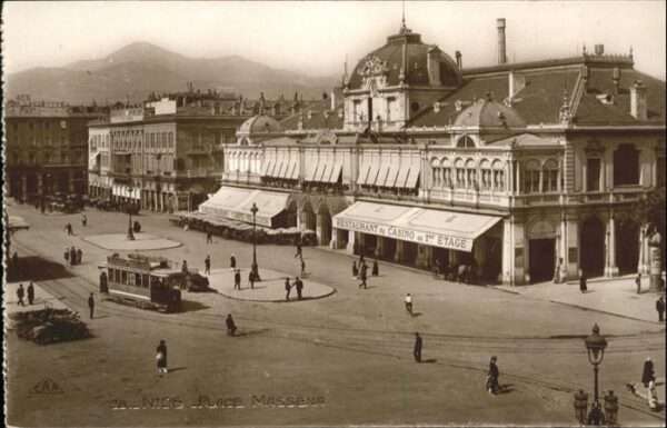 Nice Alpes Maritimes Place Massena Strassenbahn