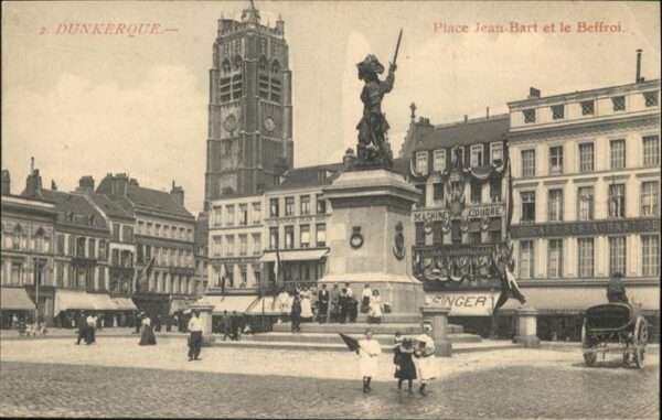 Duenkirchen Dunkerque Place Jean-Bart le Beffroi