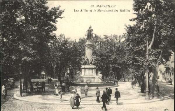 Marseille Bouches-du-Rhone Les Allees et le Monument des Mobiles