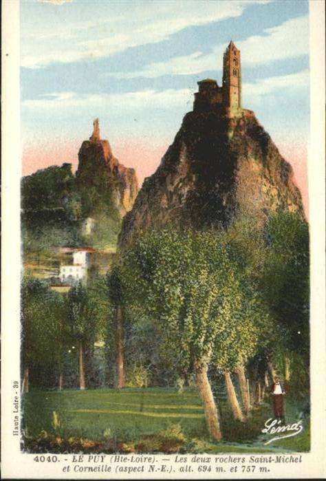 Le Puy-en-Velay Les deux rochers Saint-Michel