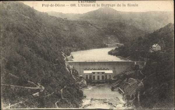 Puy-de-Dome l'Usine et le Barrage de la Sioule