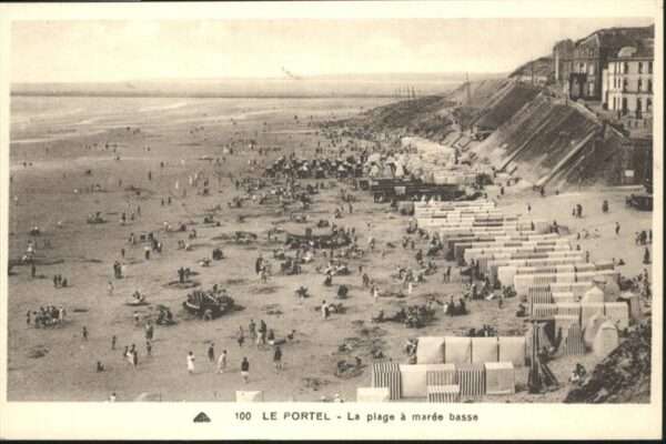 Le Portel La plage a maree basse