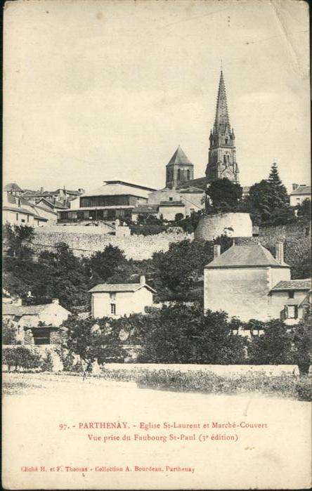 Parthenay Eglise Saint-Laurent Marche-Couvert