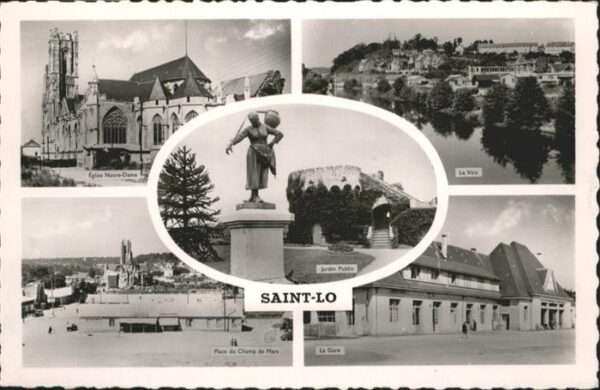 Saint-Lo Eglise Notre-Dame Gare Jardin Public Vi