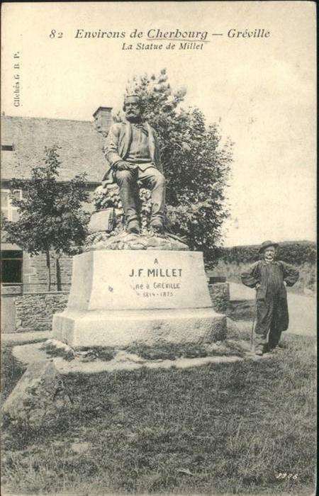 Cherbourg Greville Statue de J. F. Millet