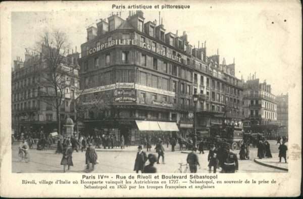 Paris Rue de Rivoli Boulevard Sebastopol