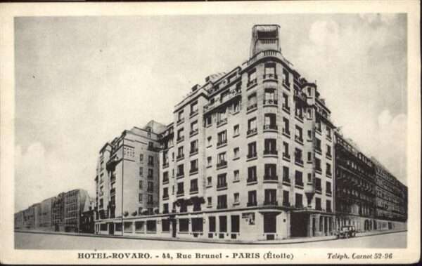 Paris Hotel Rovaro Rue Brunnel