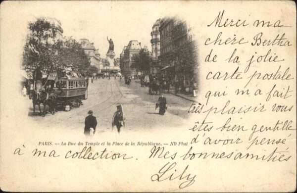 Paris La Rue du Temple Place de la Republique