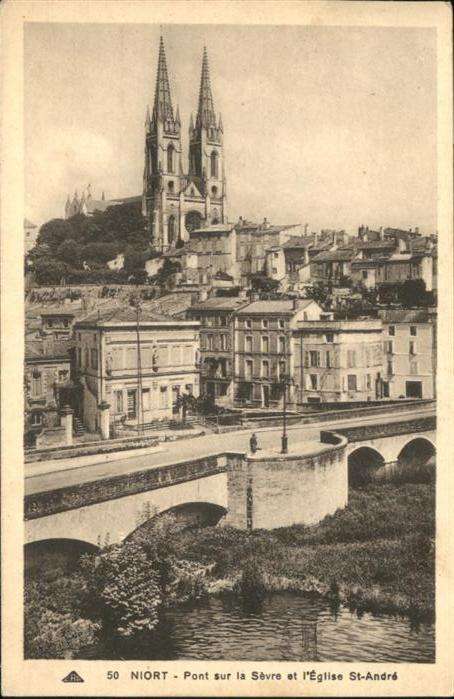 Niort 79 Pont sur la Sevre Eglise St Andre
