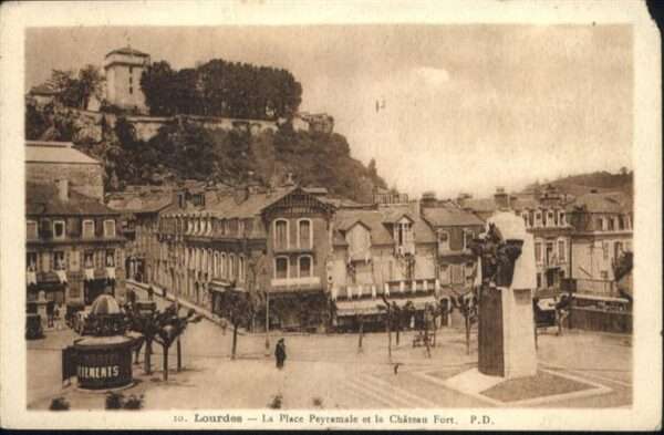 Lourdes Hautes Pyrenees Place Peyramale Chateau Fort