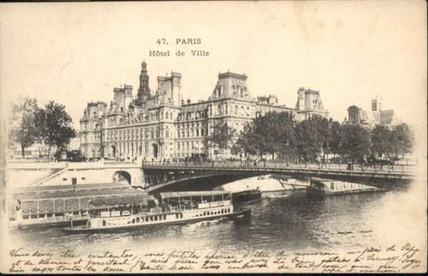 Paris Hotel de Ville Boot Brücke