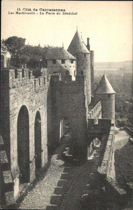 Carcassonne Les Machicoulis Porte Senechal
