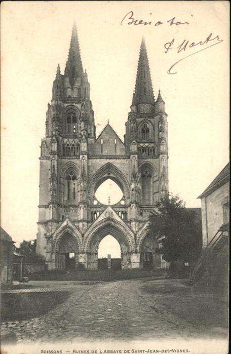 Soissons Ruines de l'Abbaye de Saint-Jean-des-Vi