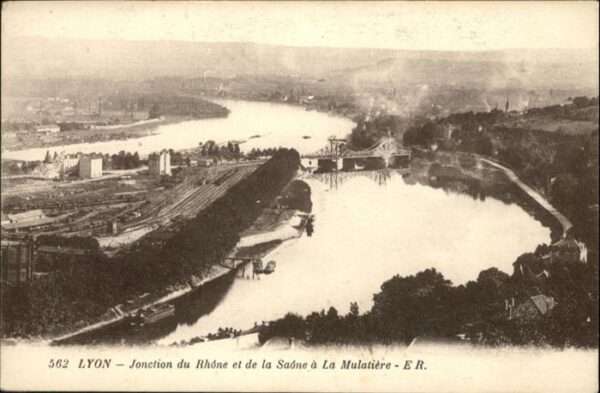 Lyon France Jonction du Rhone