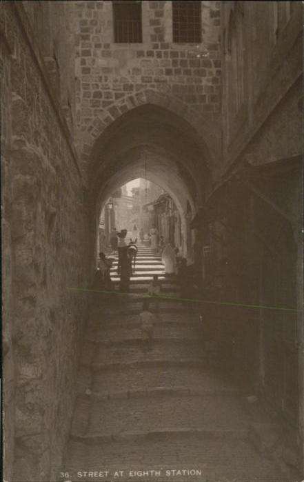 Jerusalem Yerushalayim Street at eighth Station