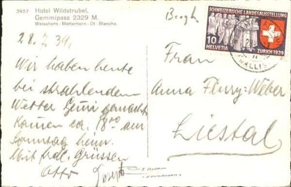 Gemmipass Wallis Hotel Wildstrubel Weisshorn Matterhorn – Bild 2