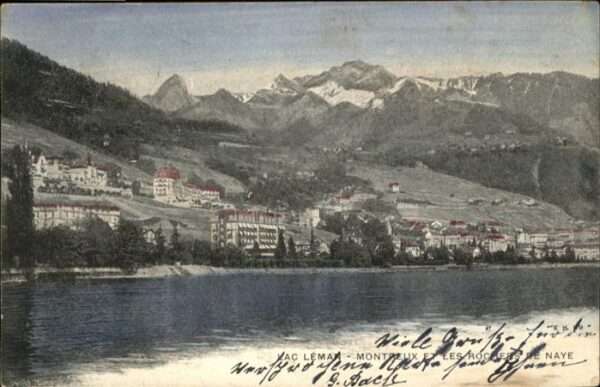 Lac Leman Genfersee Montreux les Rochers de Naye