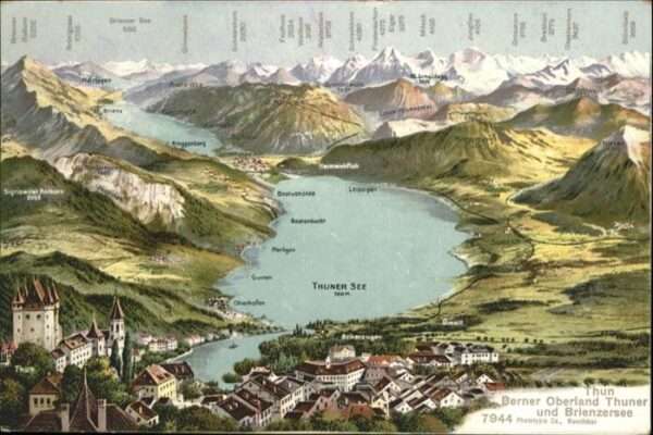 Thun Thunersee Panorama Berner Oberland Brie