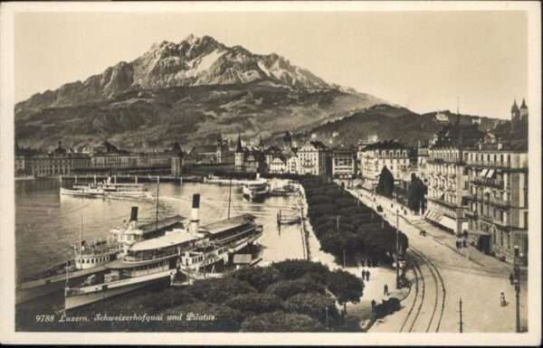 Luzern LU Schweizerhogquai Pilatus Schiff