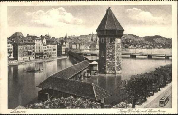 Luzern LU Kapellbrücke Wasserturm