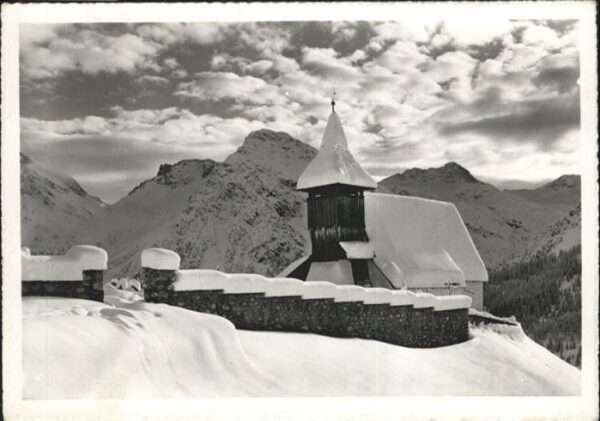 Arosa GR Bergkirchli Neuschnee