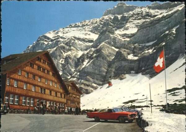 Schwaegalp AR Säntis Schweizerfahne