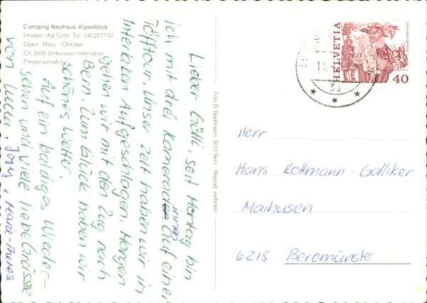 Interlaken BE Camping Neuhaus Alpenblick – Bild 2