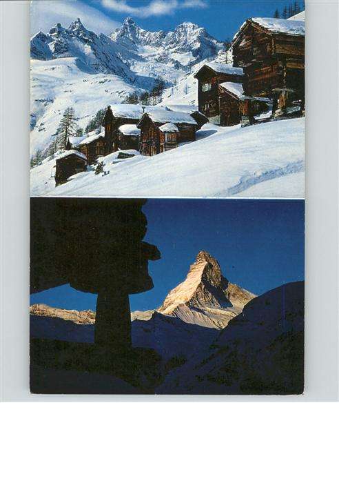 Zermatt VS Findeln Obergabelhorn Matterhorn