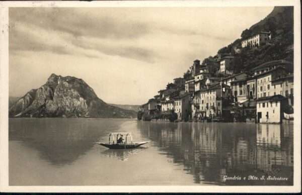 Gandria Lago di Lugano Monte San Salvatore Schiff