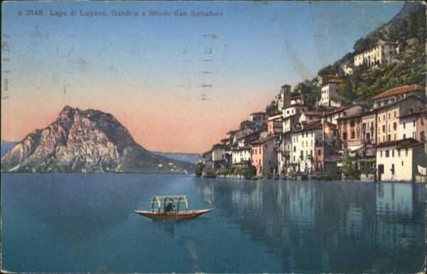 Gandria Lago di Lugano Monte San Salvatore Schiff