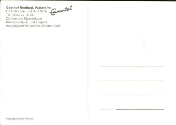 Wasen Emmental BE Gasthof Riedbad – Bild 2