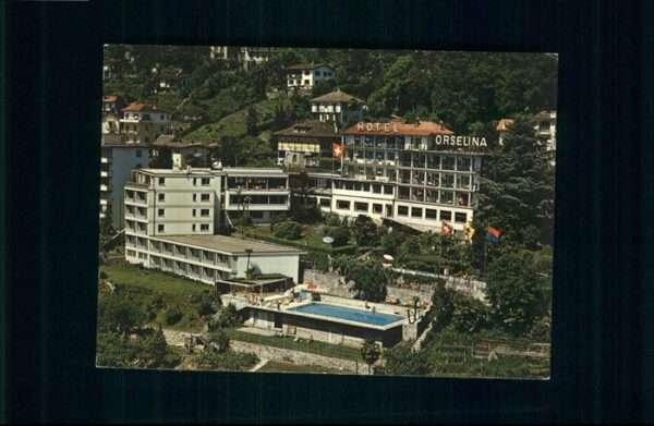 Orselina TI Fliegeraufnahme Hotel