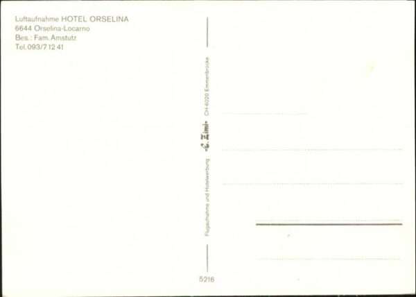 Orselina TI Fliegeraufnahme Hotel – Bild 2