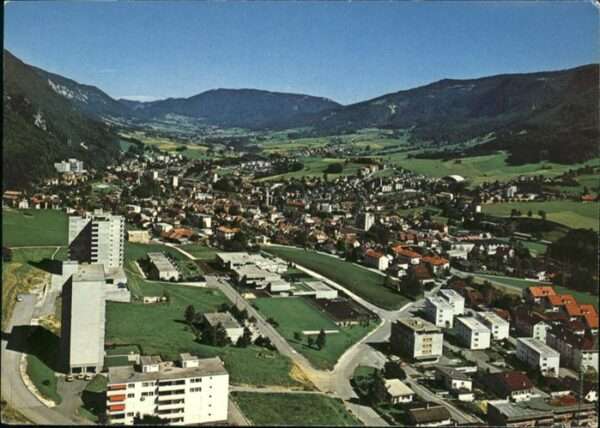 Moutier BE Fliegeraufnahme