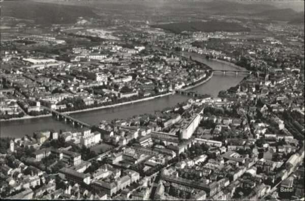 Basel BS Fliegeraufnahme Brücke