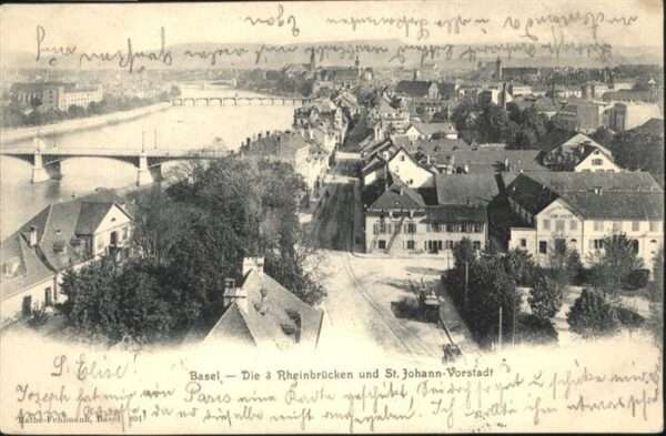 Basel BS Rheinbrücken St Johann Vorstadt